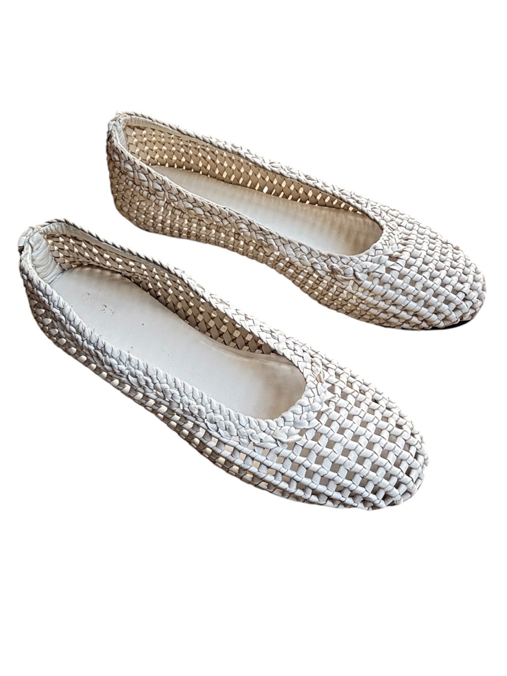 St. Agni Tofu Leather Woven Basket Macrame Ballet Flats Shoes 39 (US 8) - Picture 5 of 12